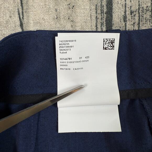 Hugo Boss Women's Trousers Pants Blue Wool Straight Leg US Size 4 - Picture 8 of 14
